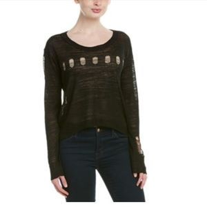 Central Park West Distressed Linen Sweater